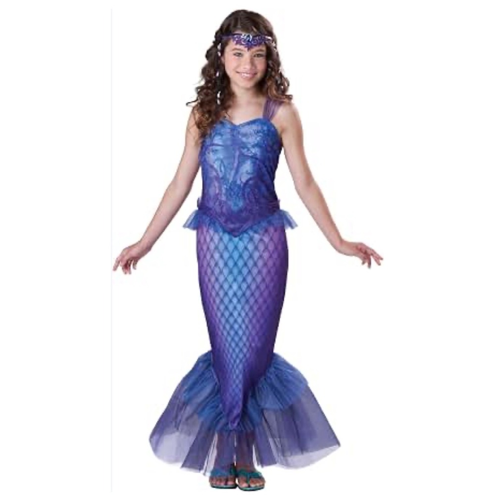 InCharacter Mysterious Mermaid Girls Size S 8-10 Purple NWT Costume Set CT18036